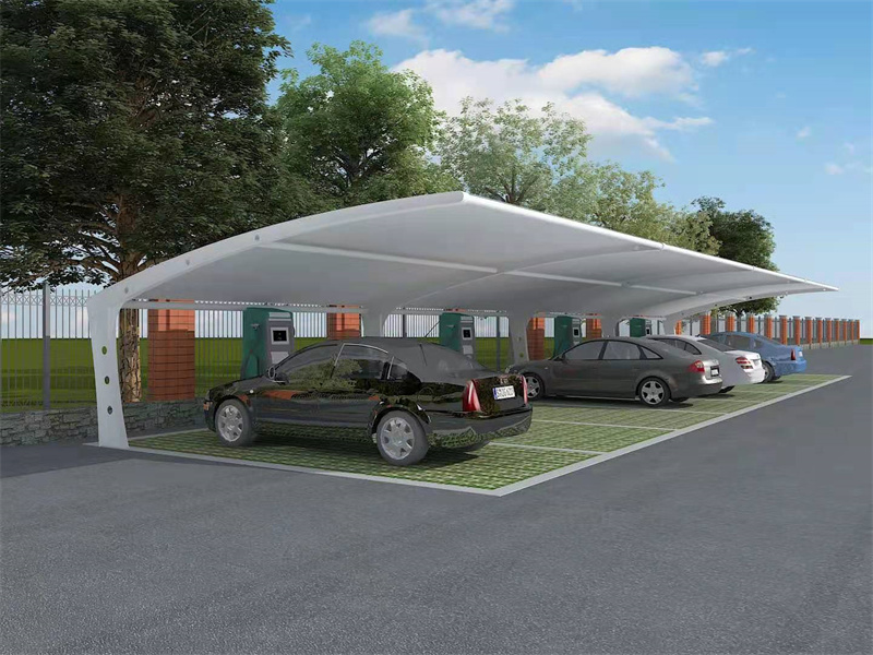 7字型膜結構停車棚~08